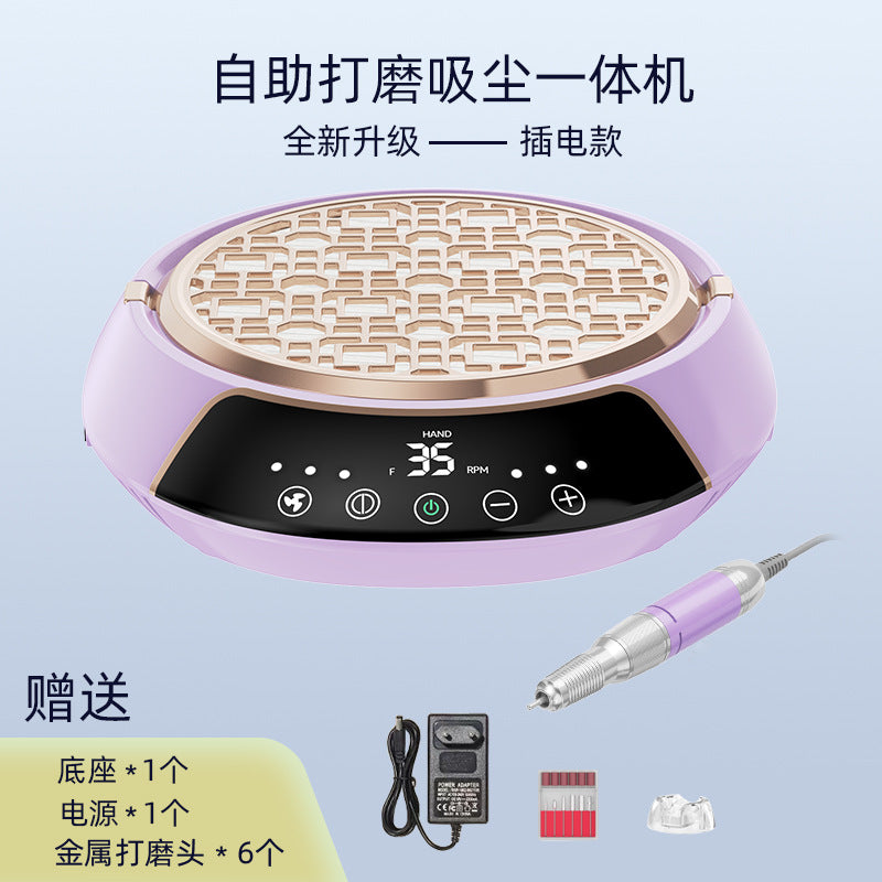 Nail polish vacuum all-in-one machine large suction portable hoover 35000 rpm nail polish pen cross-border model