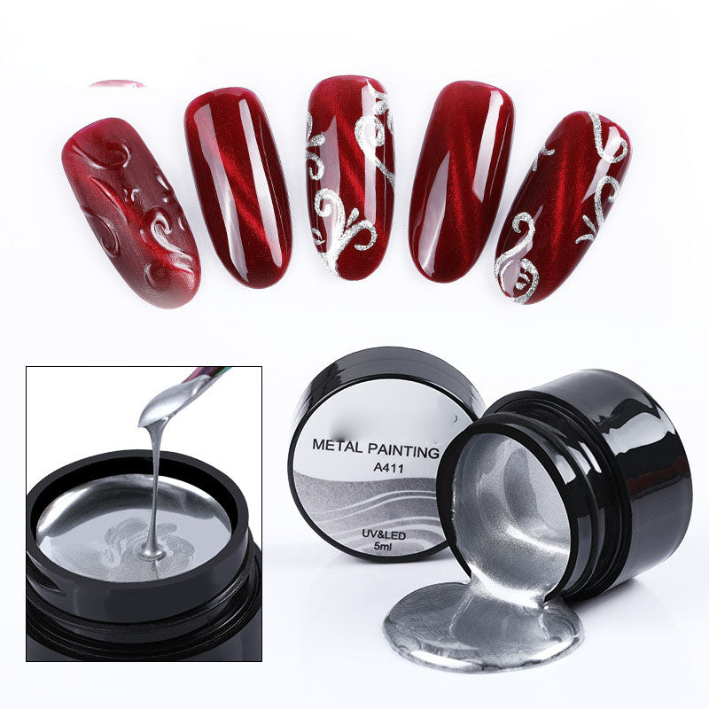 NGRO116 Metal Mirror Painted Drawing Wire Colored Glue