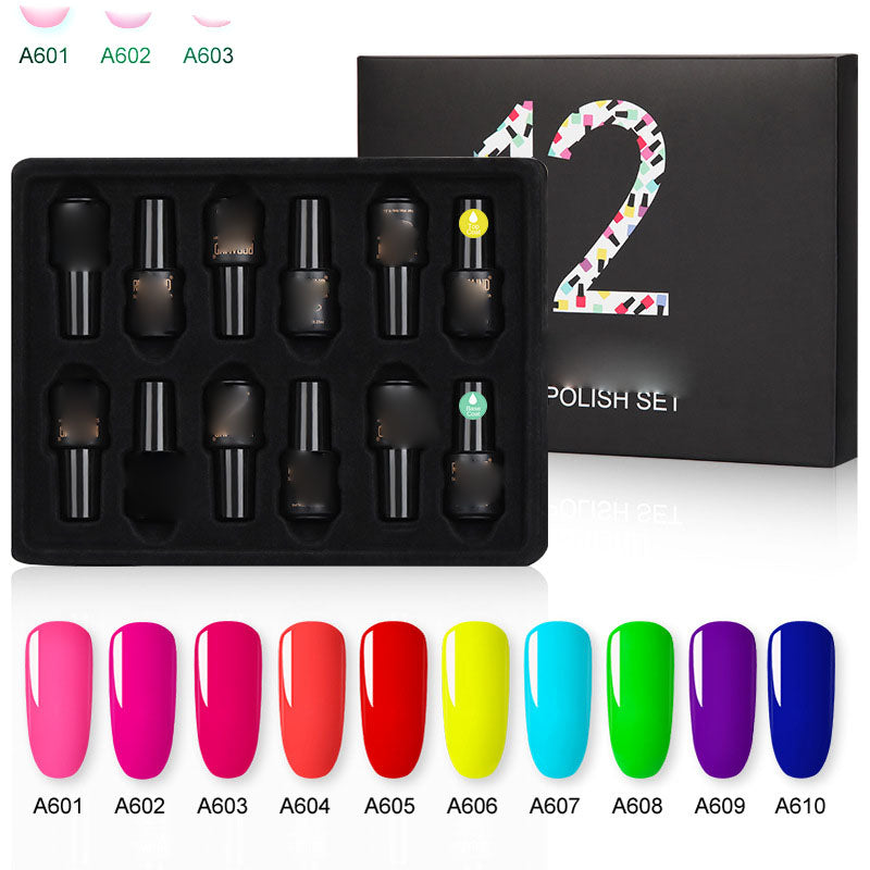 NGRO093 fluorescent color nail polish set 12 bottles