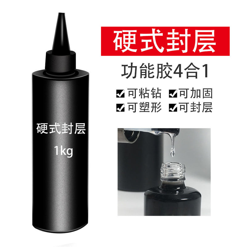NGPF055 Top Coat Nail Polish Glue Kilogram Pack, Wearing Nail Special Sticky Diamond Nail Art, No-wash Hard Top Coat