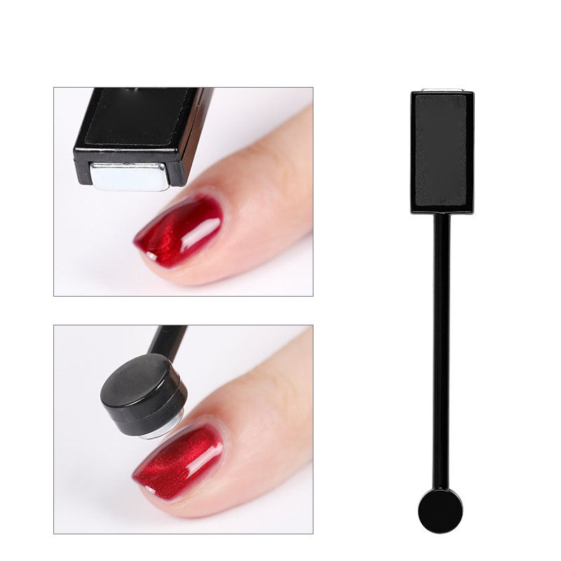 NGRO126 Black Shell Double Head Cat Eye Magnet Nail Tools