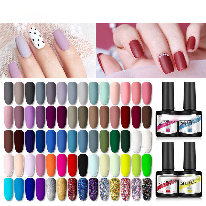 NGRO045 70 color nail polish glue 8ML plastic bottle