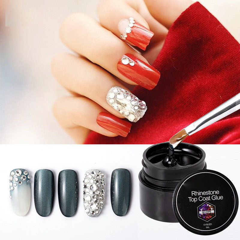 NGRO123 Hard No-washing Sticky Diamond Sealing Nail Glue 5ml