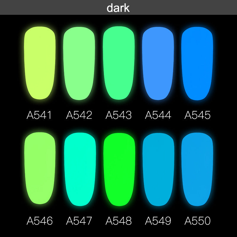 NGRO094 New Luminous Nail Polish Set 12PCS