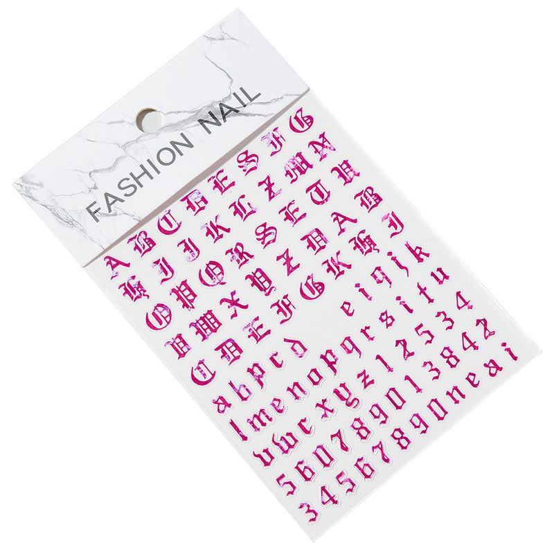 NKS070 Croheart Art Alphanumeric Plastic Sticker