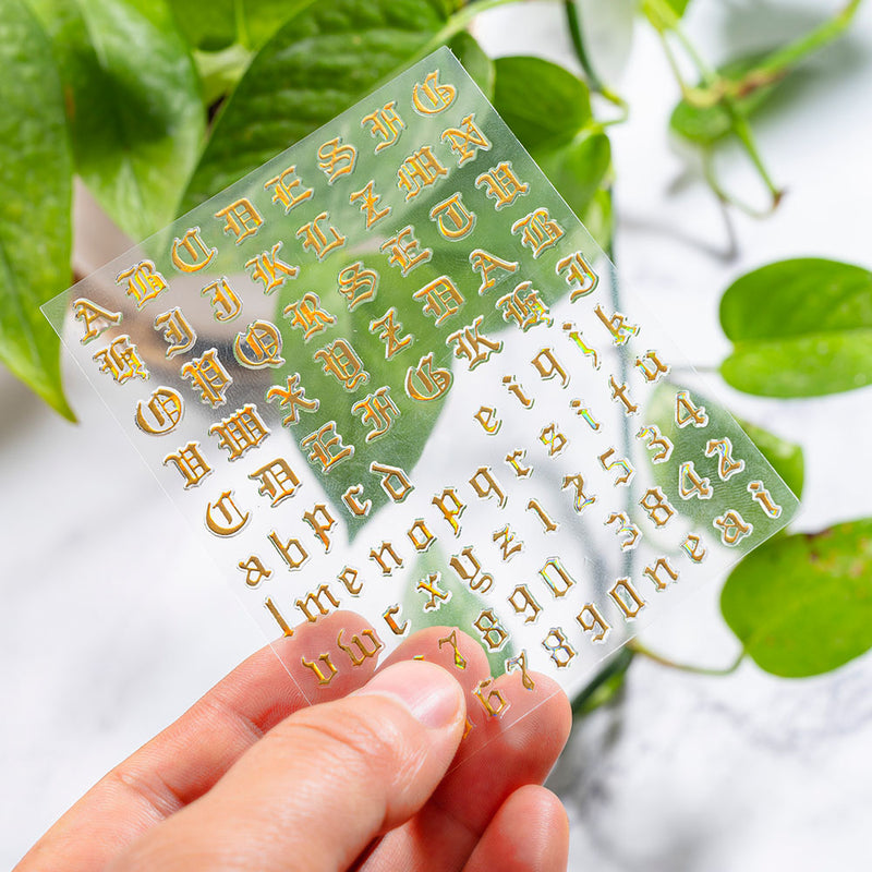NKS070 Croheart Art Alphanumeric Plastic Sticker