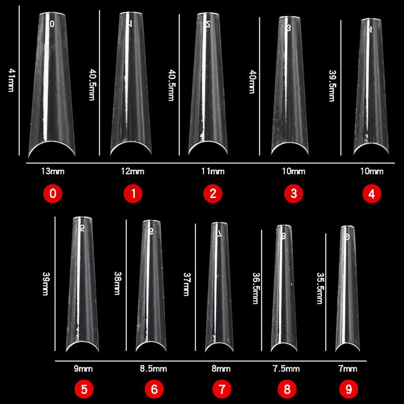 TD15 4cm Curved French Coffin Press Tips 0-9