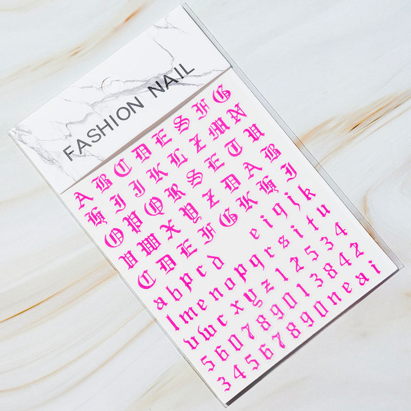 NKS070 Croheart Art Alphanumeric Plastic Sticker