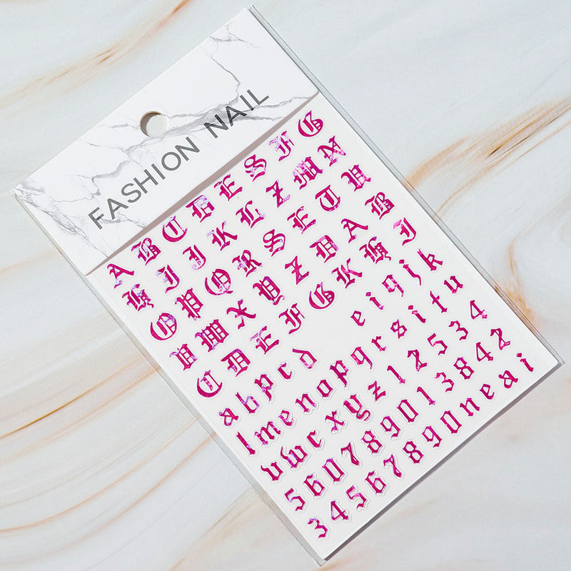 NKS070 Croheart Art Alphanumeric Plastic Sticker