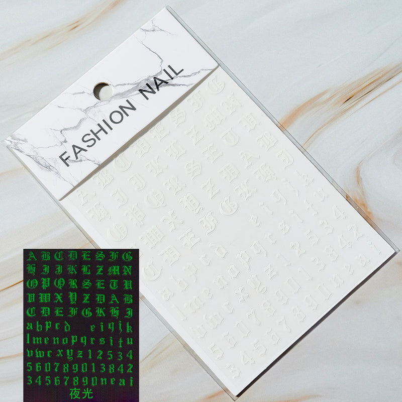 NKS070 Croheart Art Alphanumeric Plastic Sticker