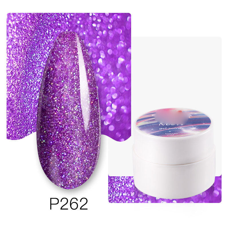 NGRO109 Painted Glue, Bright Diamond Glue, Extended Glue, Fine Glitter Rainbow Glue, 5ML Small Can