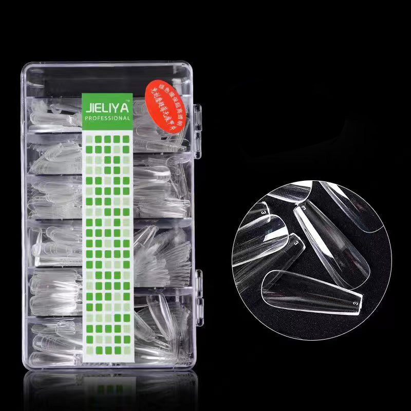 TD600 500pcs/lot Full + Half Cover False Tips Nail Non-Engraved Ballet Extension Fingertips Seamless Press on Nail Fake Art Tips TD600