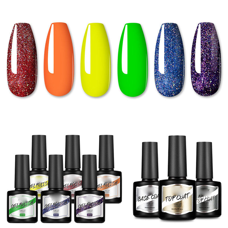 NGRO048 Nail Polish Glue Set 8ML Plastic Bottle