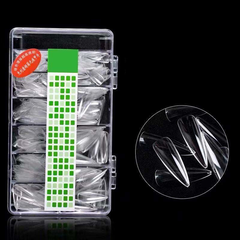 TD600 500pcs/lot Full + Half Cover False Tips Nail Non-Engraved Ballet Extension Fingertips Seamless Press on Nail Fake Art Tips TD600