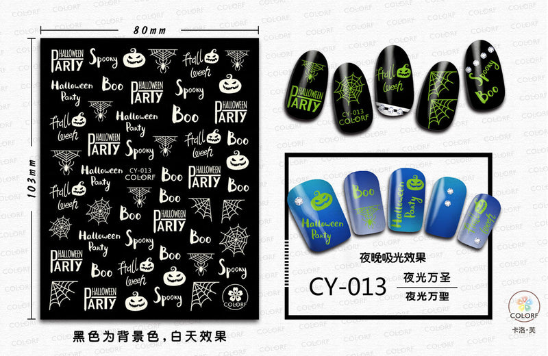 Halloween Nail Stickers YHLS001