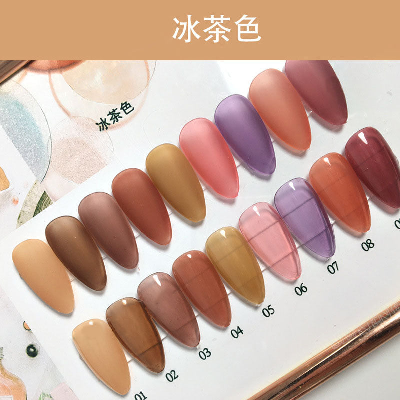 NGPF049 Customized ice-penetrating jade nail polish, resin base nail polish