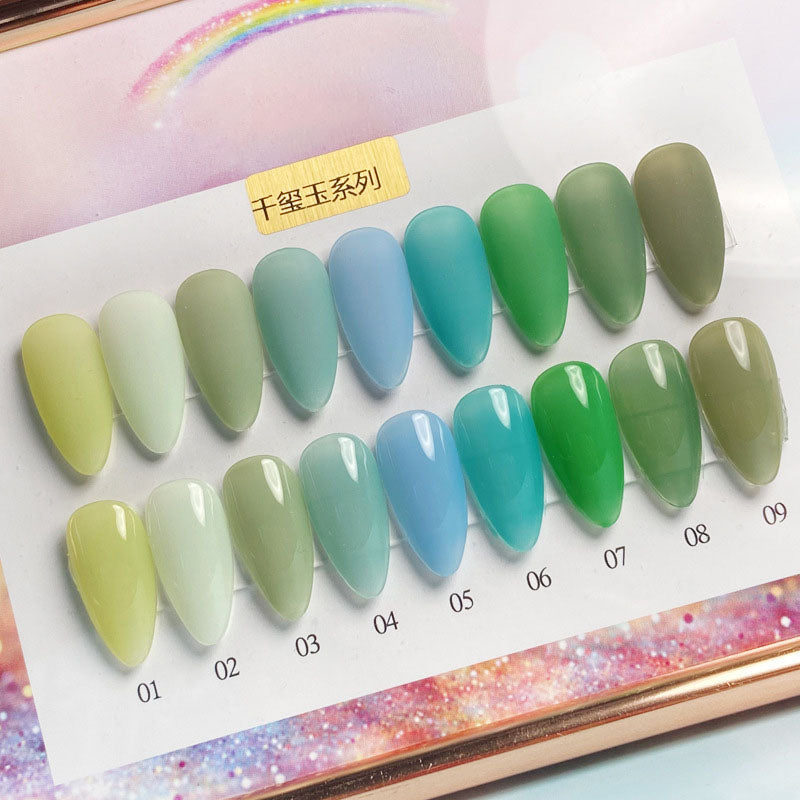 NGPF049 Customized ice-penetrating jade nail polish, resin base nail polish