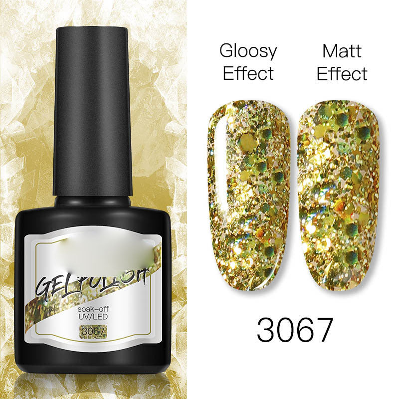 NGRO045 70 color nail polish glue 8ML plastic bottle